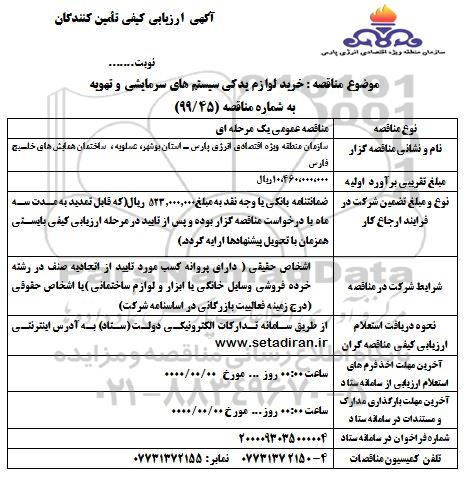 ارزیابی کیفی خرید لوازم یدکی سیستم های سرمایشی و تهویه 