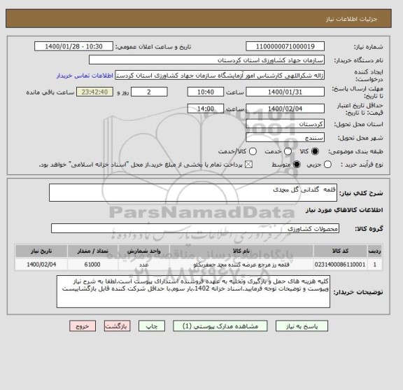 استعلام قلمه  گلدانی گل محمدی