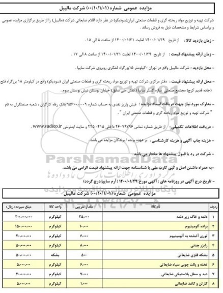 مزایده، مزایده دلمه و خاک زیر دلمه 