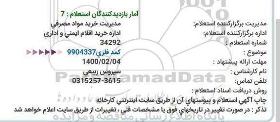استعلام،استعلام کمد فلزی 