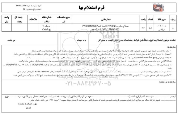 استعلام،استعلام  بست جنت ترولکس	