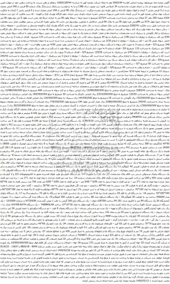 آگهی مزایده ششدانگ پلاک شماره 85 فرعی از 246 اصلی و غیره ...