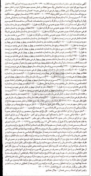 مزایده ،مزایده یک ممیز هفتاد و شش صدم سهم مشاع پلاک ثبتی
