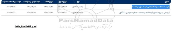 مناقصه خرید 100000 متر لوله فاضلابی ...