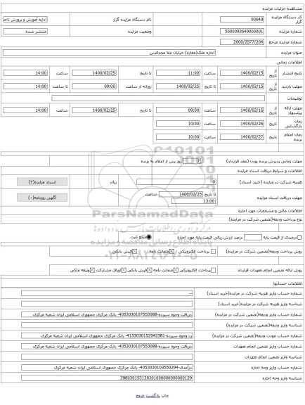اجاره ملک(مغازه) خیابان ملا مجدالدین