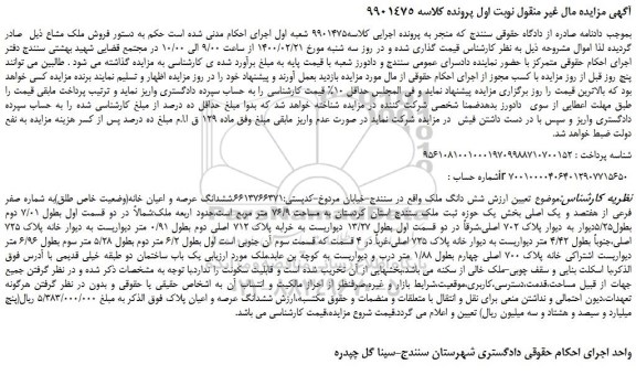 مزایده،مزایده فروش ملک مشاع