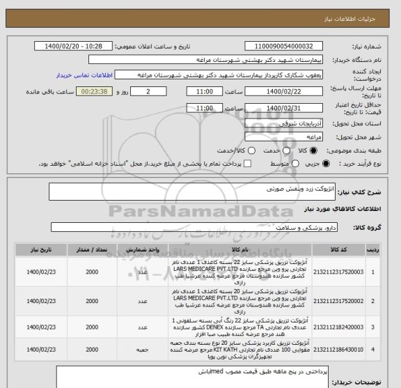 استعلام انژیوکت زرد وبنفش صورتی