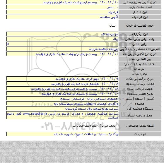 واگذاری عملیات و اتفاقات شهری شهرستان بانه