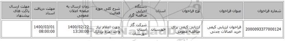 فراخوان ارزیابی کیفی خرید اتصالات چدنی 