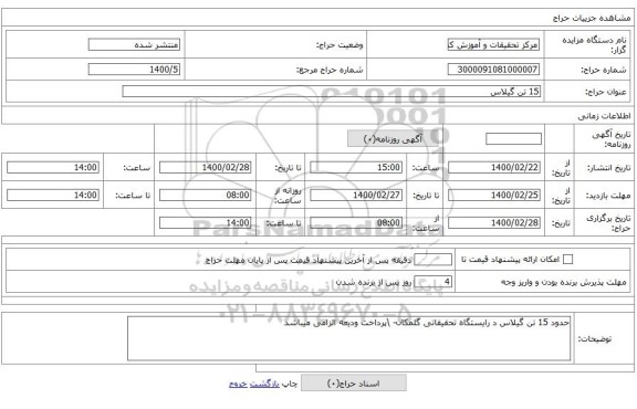 15 تن گیلاس