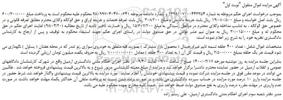 مزایده،مزایده فروش تعداد 400 حلقه تسمه تایم غیراورجینال ( محصول بازار مشترک ) 