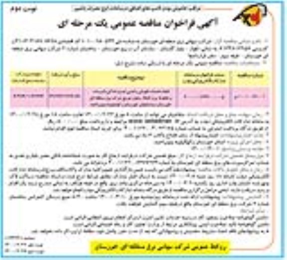 مناقصه،مناقصه انجام خدمات نگهبانی و تامین امنیت اماکن، تاسیسات و خطوط برق انتقال  - نوبت دوم 
