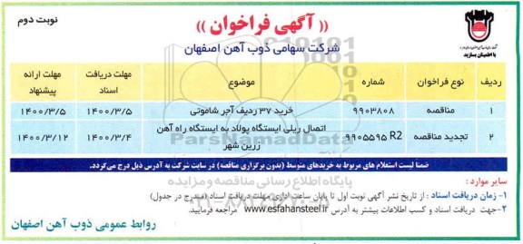 فراخوان , فراخوان خرید 37 ردیف آجر شاموتی ... نوبت دوم 