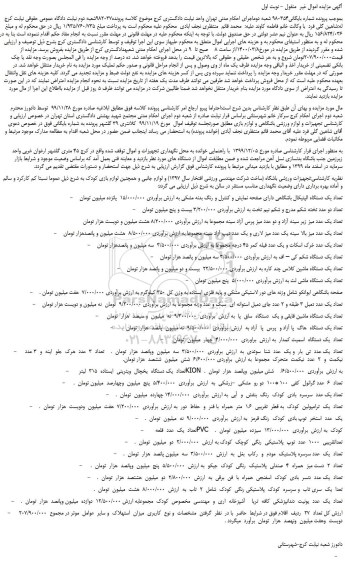 مزایده،مزایده فروش تجهیزات ورزشی باشگاه  و...