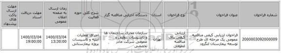 فراخوان ارزیابی کیفی مناقصه عمومی یک مرحله ای طرح توسعه بیمارستان لنگرود