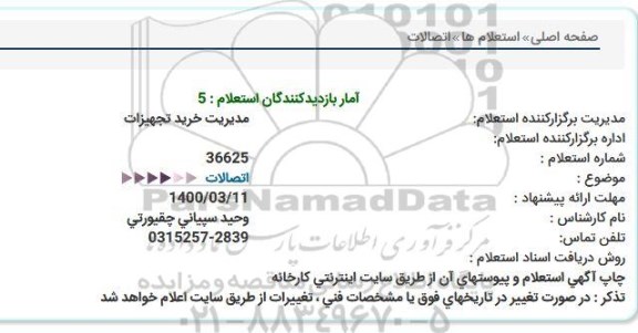 استعلام، استعلام اتصالات 