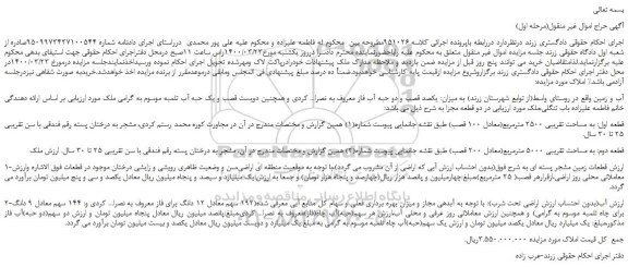 مزایده آب و زمین