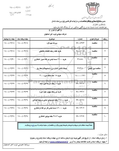 فراخوان پروانه چپ گرد	و ...