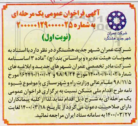 فراخوان , فراخوان شیوه نامه طرح اقدام ملی مسکن