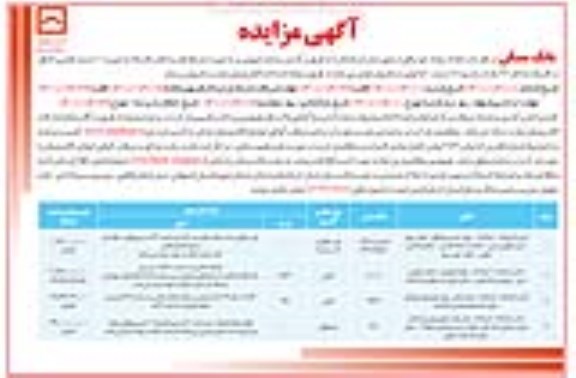 مزایده مزایده فروش املاک مازاد کاربری تجاری 