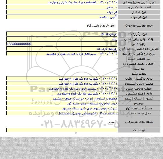 خرید انواع پایه سیمانی پیش تنیده گرد