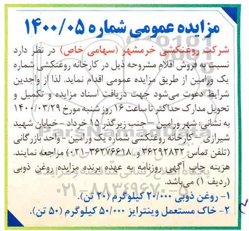 مزایده، مزایده فروش اقلام