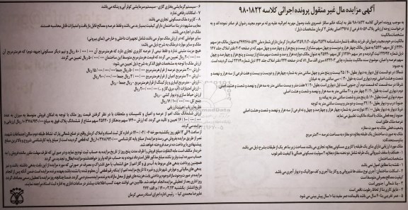 مزایده،مزایده پلاک 8056 فرعی از 3968 اصلی بخش دو