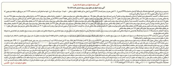 مزایده،مزایده ششدانگ یک دستگاه آپارتمان 206.63 مترمربع