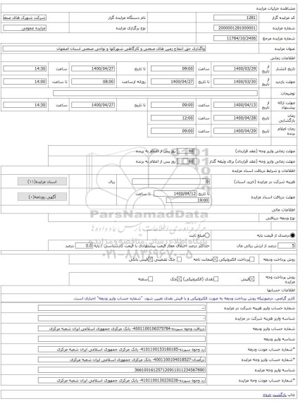 واگذاری حق انتفاع زمین های صنعتی و کارگاهی شهرکها و نواحی صنعتی استان اصفهان