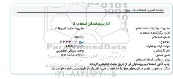 استعلام، استعلام پیچ  