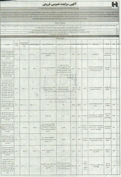 مزایده مزایده املاک مازاد کاربری مسکونی و تجاری