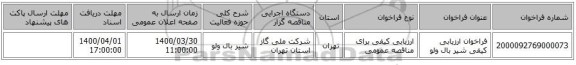 فراخوان ارزیابی کیفی شیر بال ولو