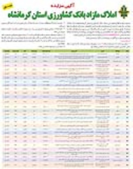 مزایده املاک مازاد