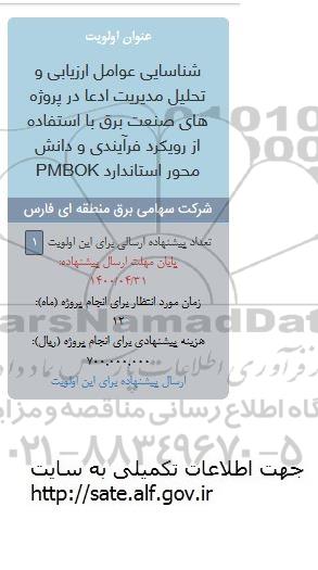 فراخوان , فراخوان شناسایی عوامل ارزیابی و تحلیل مدیریت ادعا