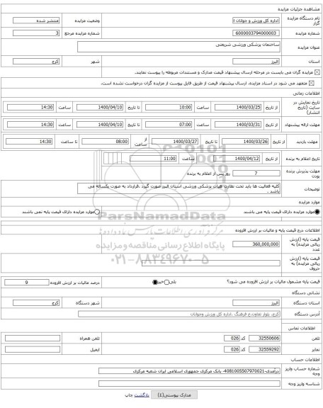 ساختمان پزشکی ورزشی شریعتی
