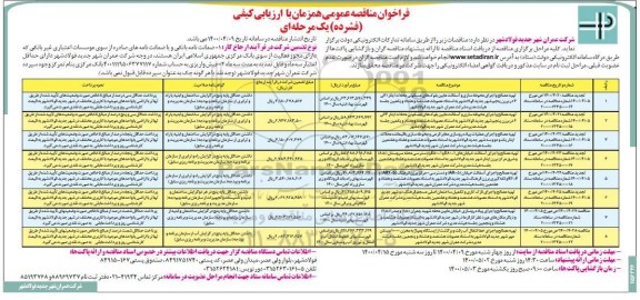 فراخوان مناقصه تهیه مصالح و اجرای محوطه سازی و آسفالت مابین بلوکهای مسکونی