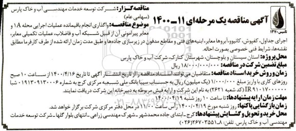 مناقصه واگذاری انجام باقیمانده عملیات اجرایی محله