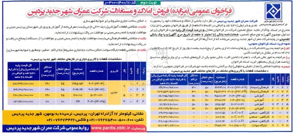 آگهی مزایده مزایده فروش املاک و مستغلات کاربری فرهنگی و آموزشی نوبت دوم 