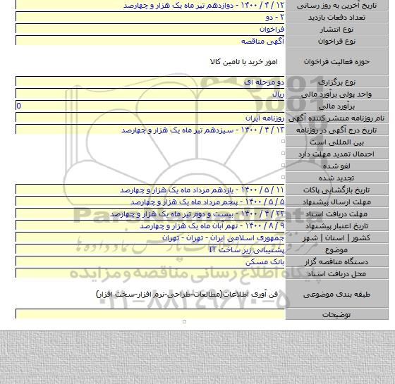 پشتیبانی زیر ساخت IT