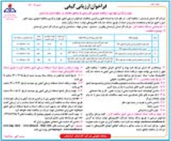 فراخوان ارزیابی کیفی مناقصه گازرسانی به مناطق مختلف نوبت دوم 