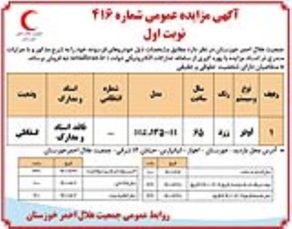 مزایده عمومی فروش لودر