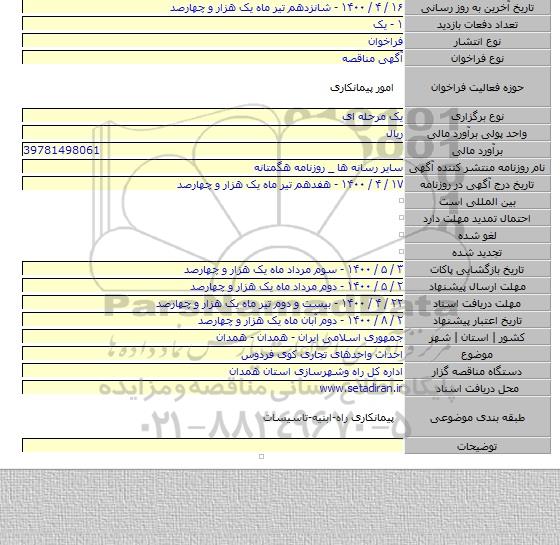 احداث واحدهای تجاری کوی فردوس
