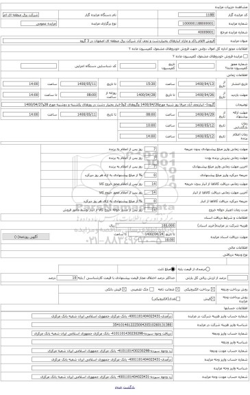 انبارهای برقی پست، خط و مستعمل نجف آباد (شامل: نبشی دکل، سیم گارد، سیم مهار، انواع بوشینگ، کوبیکل، متعلقات سکسیونر و غیره)