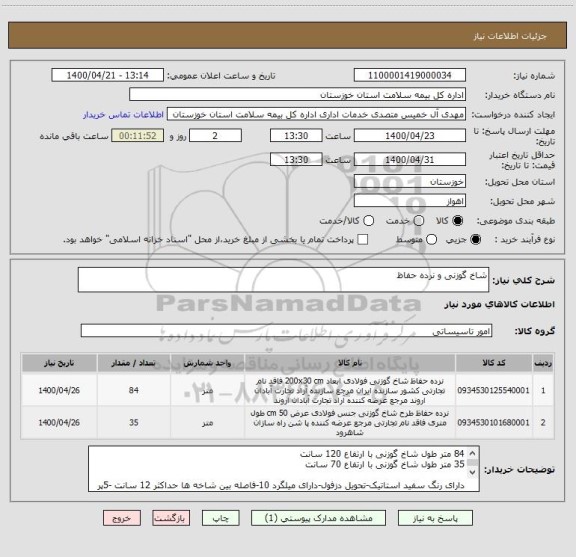استعلام شاخ گوزنی و نرده حفاظ