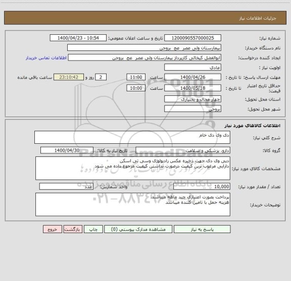 استعلام دی وی دی خام