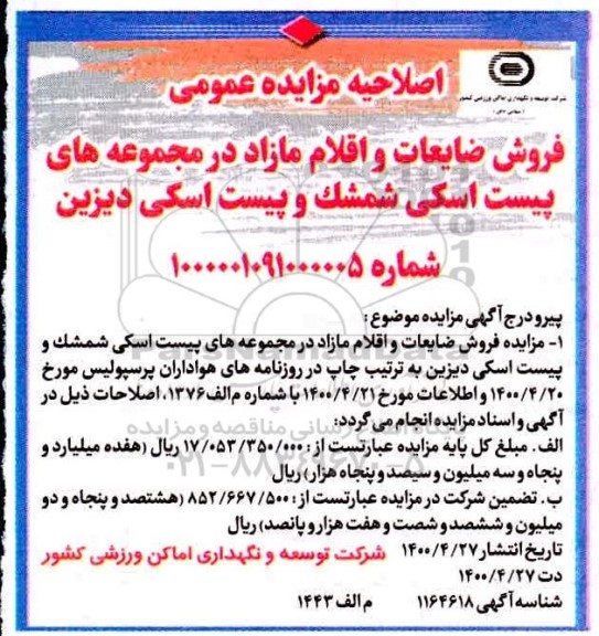 فراخوان مزایده، فراخوان مزایده بهره برداری از فضایی جهت راه اندازی کافی نت ...