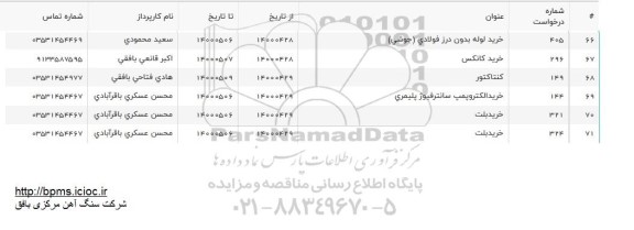 استعلام خرید لوله بدون درز فولادی (جوشی) و...