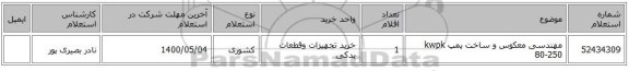 مهندسی معکوس و ساخت پمپ kwpk 80-250