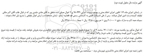 مزایده،مزایده فروش سمباده همه کاره به مارک سابح – 30/000 ورق