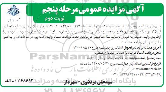 مزایده، مزایده تعدادی از پلاکهای کارگاهی و تجاری